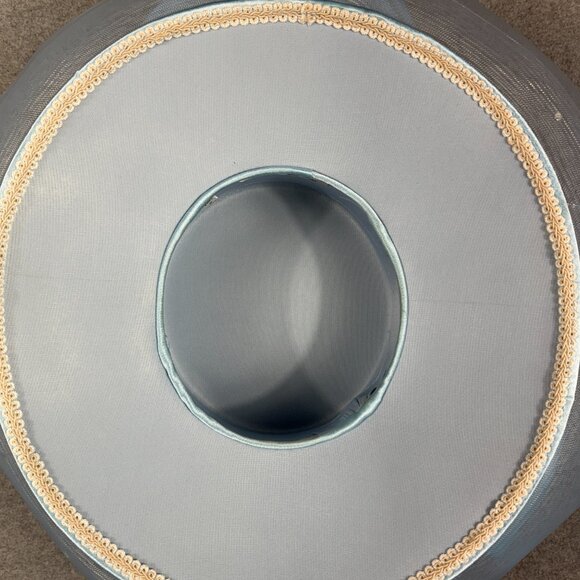 Sky blue KENTUCKY DERBY or CHURCH LADY HAT w/ front bow and embellishments - Picture 9 of 11